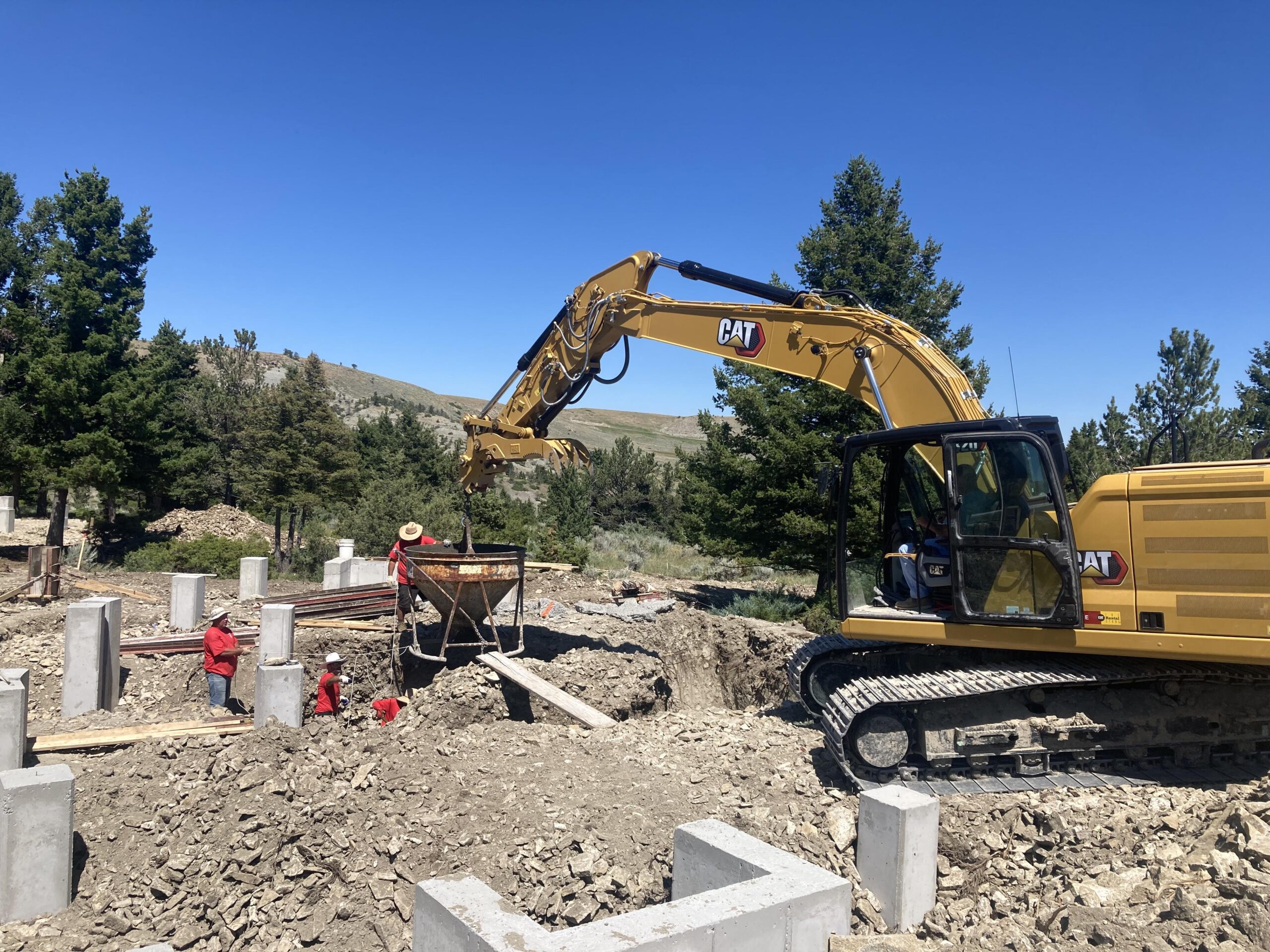 Concrete footers for a foundation