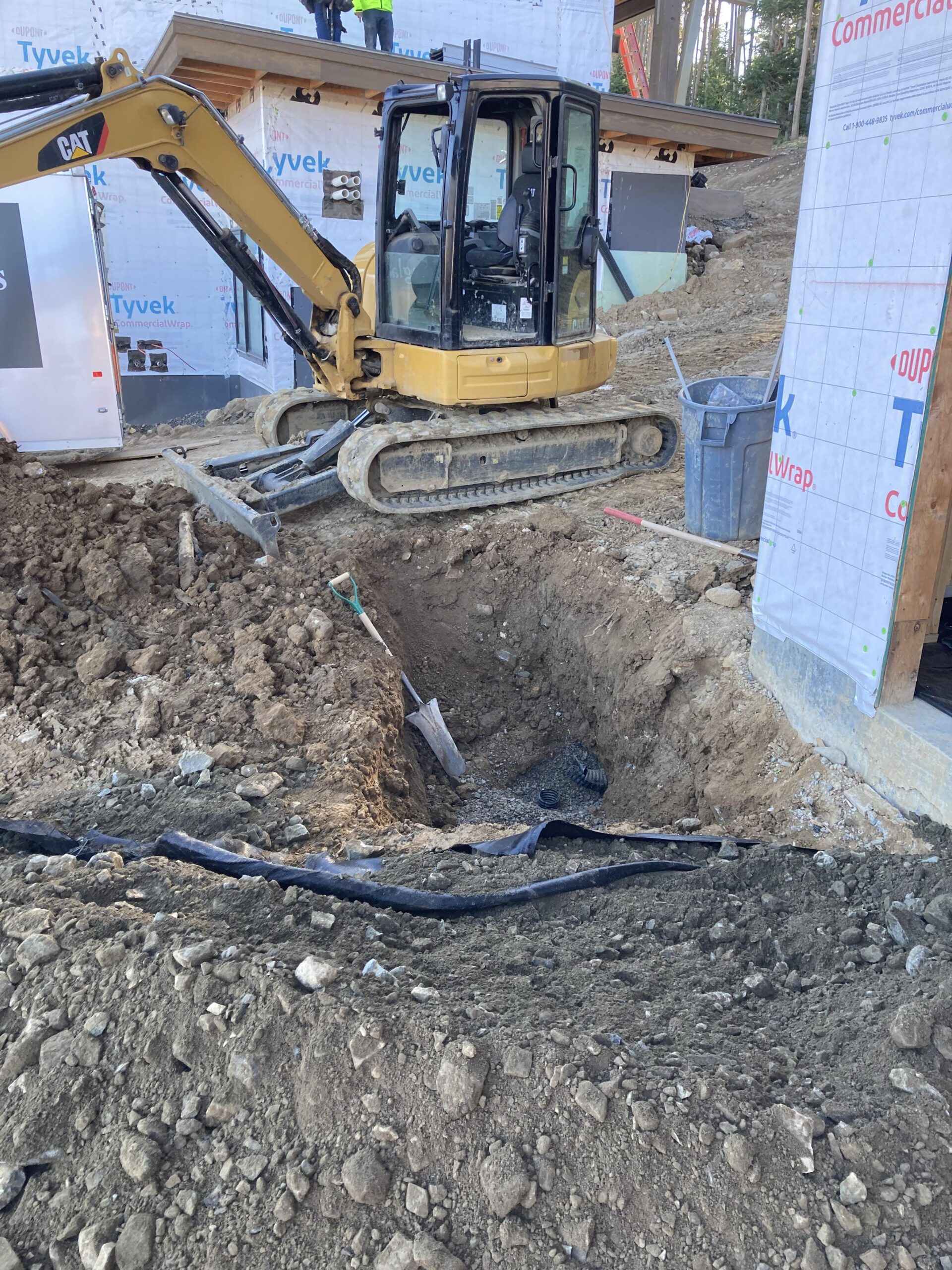 Foundation drain installation